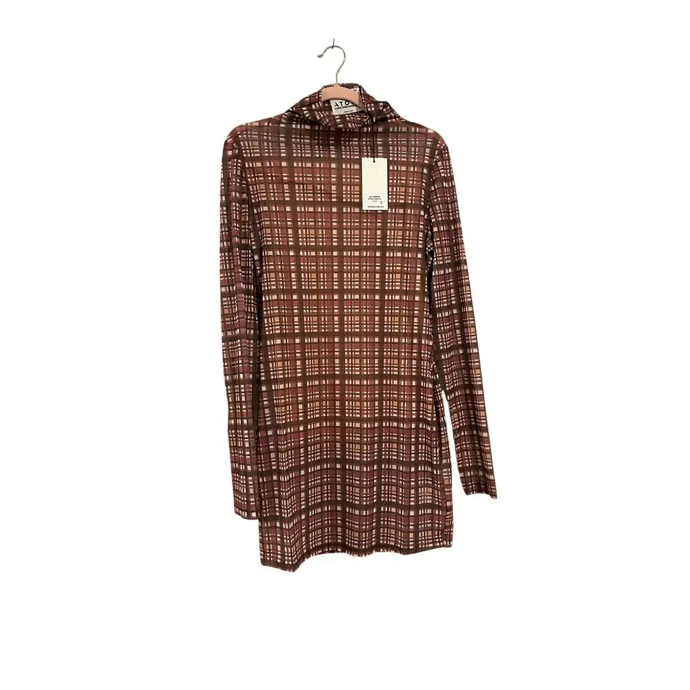NWT Atoir Lara Worthington REVOLVE Fest Mesh Sheer Pink Brown 006 Mini XS Dress - Picture 2 of 12